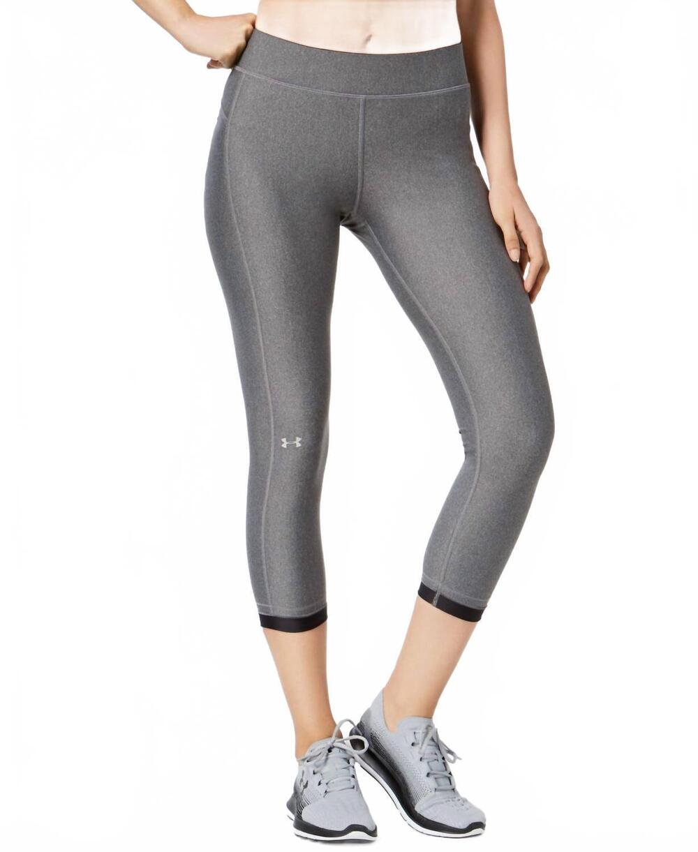 NEW UNDER ARMOUR heatgear armour ankle crop leggings in charcoal
